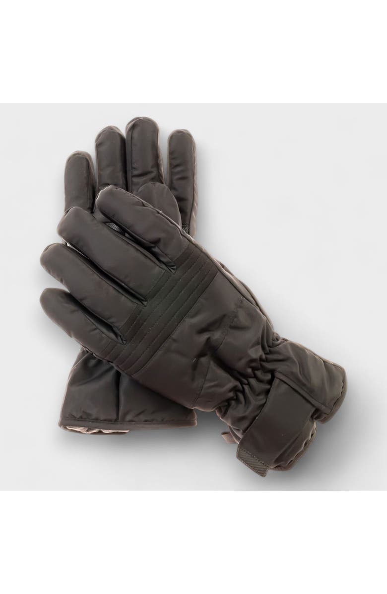 CANADA WEATHER GEAR Men's Ski Gloves with Velcro Strap, Alternate, color, Black