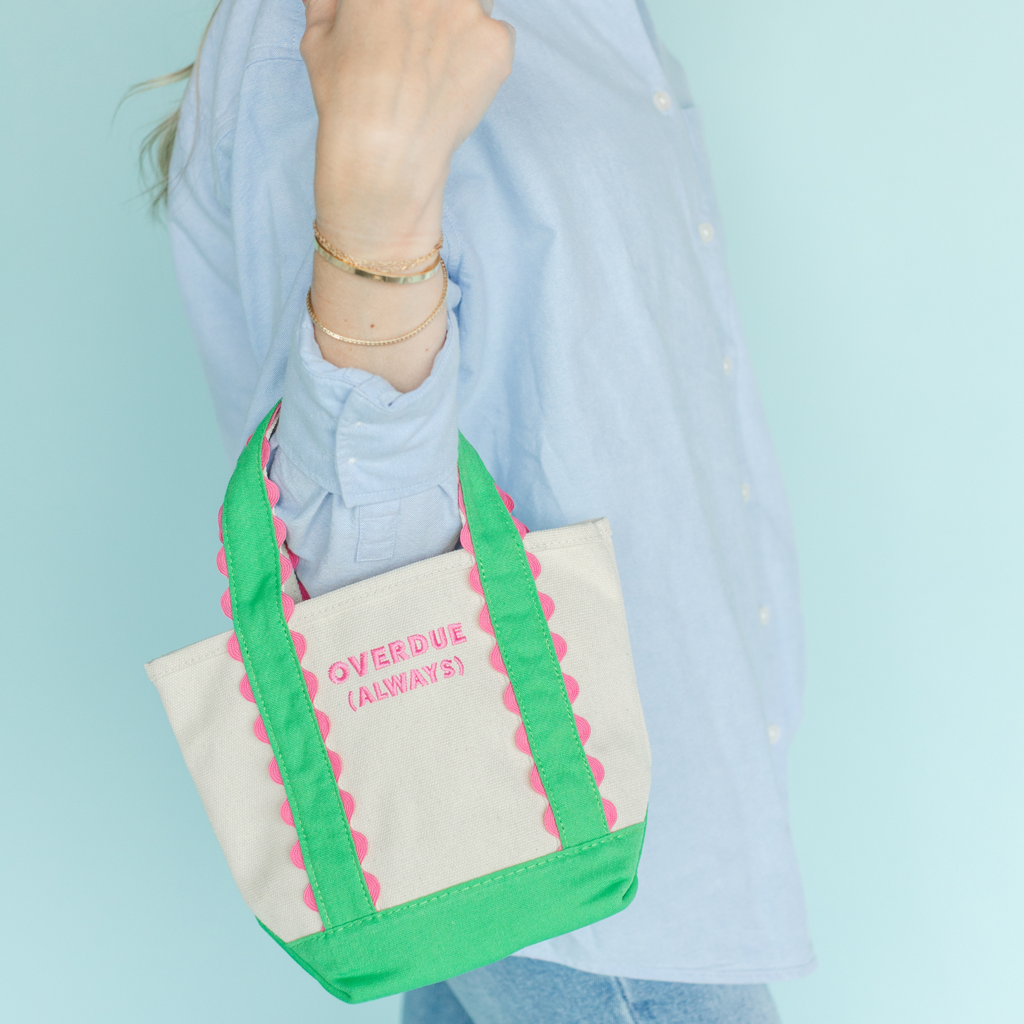 Book Theme Mini Boat Totes, Alternate, color, Overdue Always