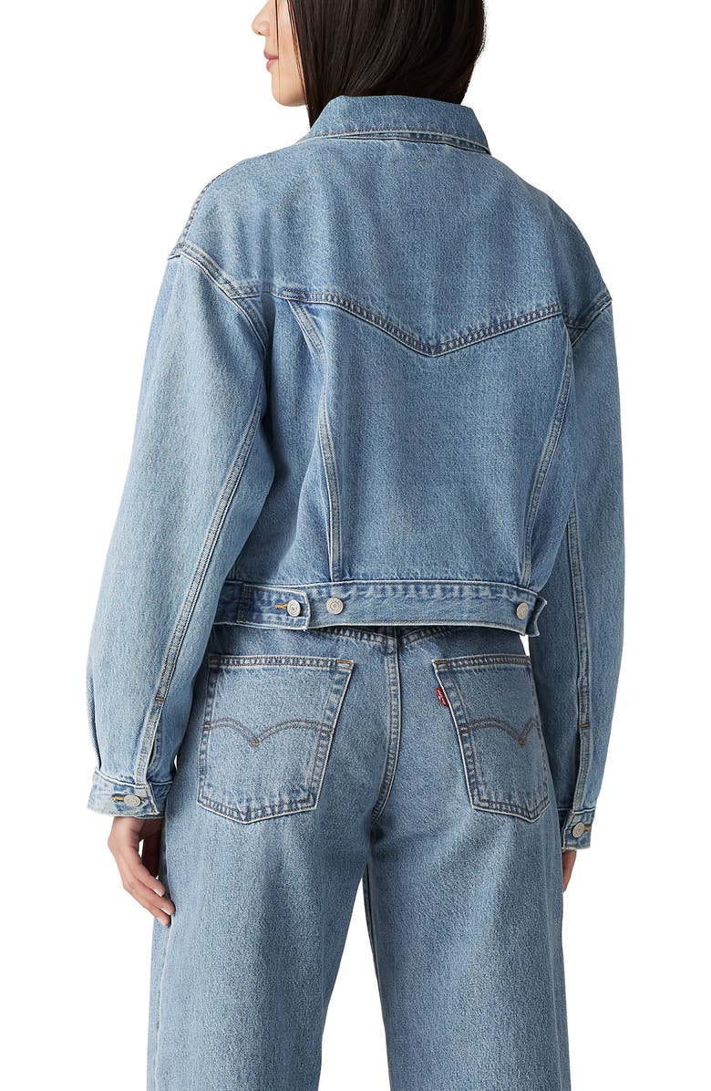 Levi's<sup>®</sup> Shrunken '90s Denim Trucker Jacket, Alternate, color,