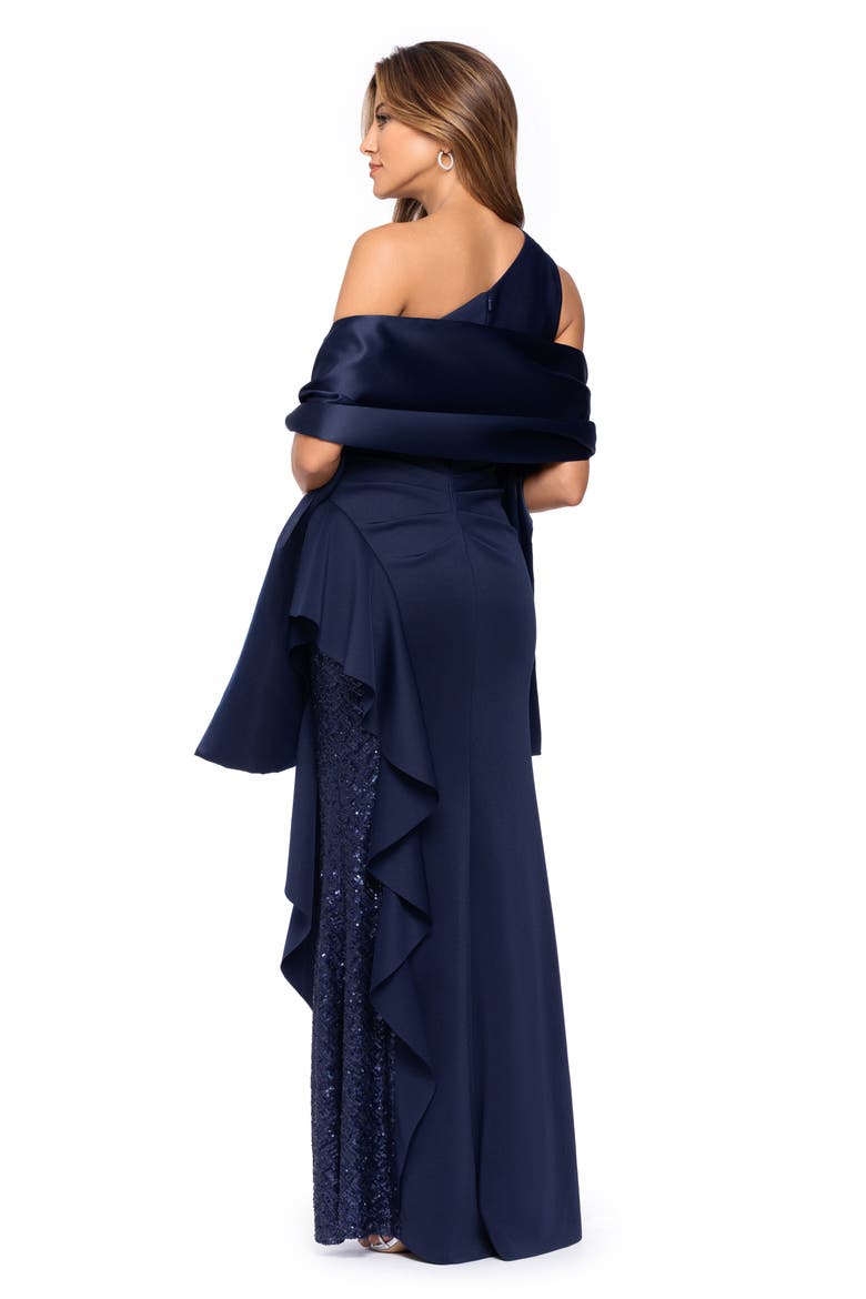 Satin Shawl, Alternate, color, MIDNIGHT