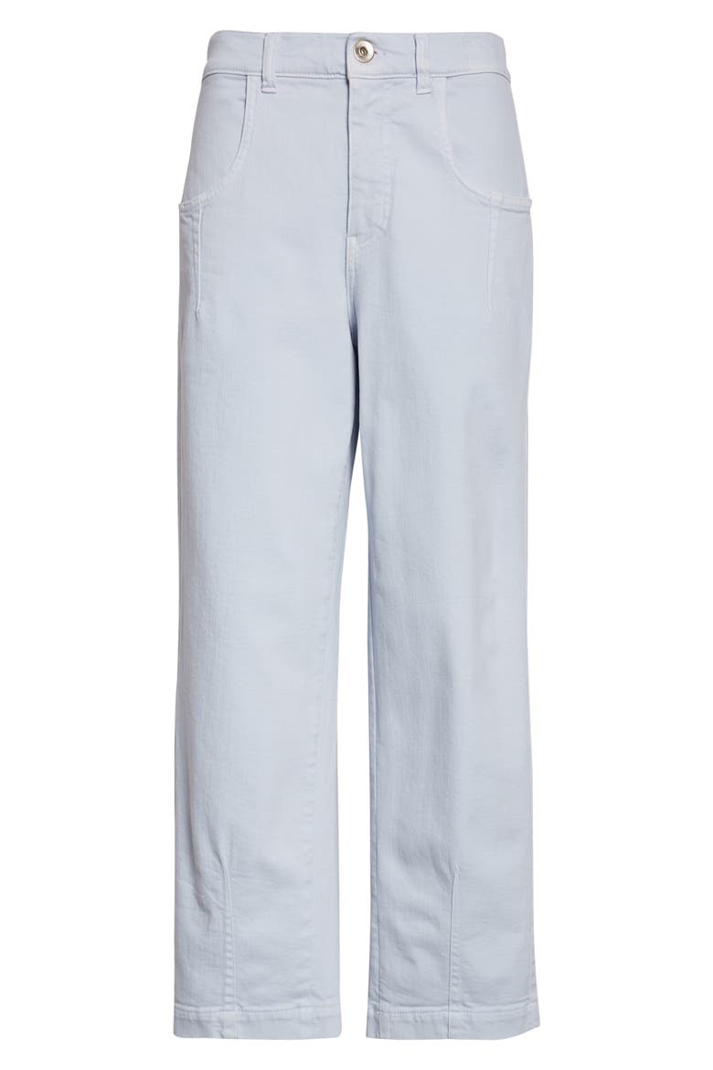 Garment Dye Flare Leg Bull Denim Jeans, Alternate, color, 130 SKY BLUE