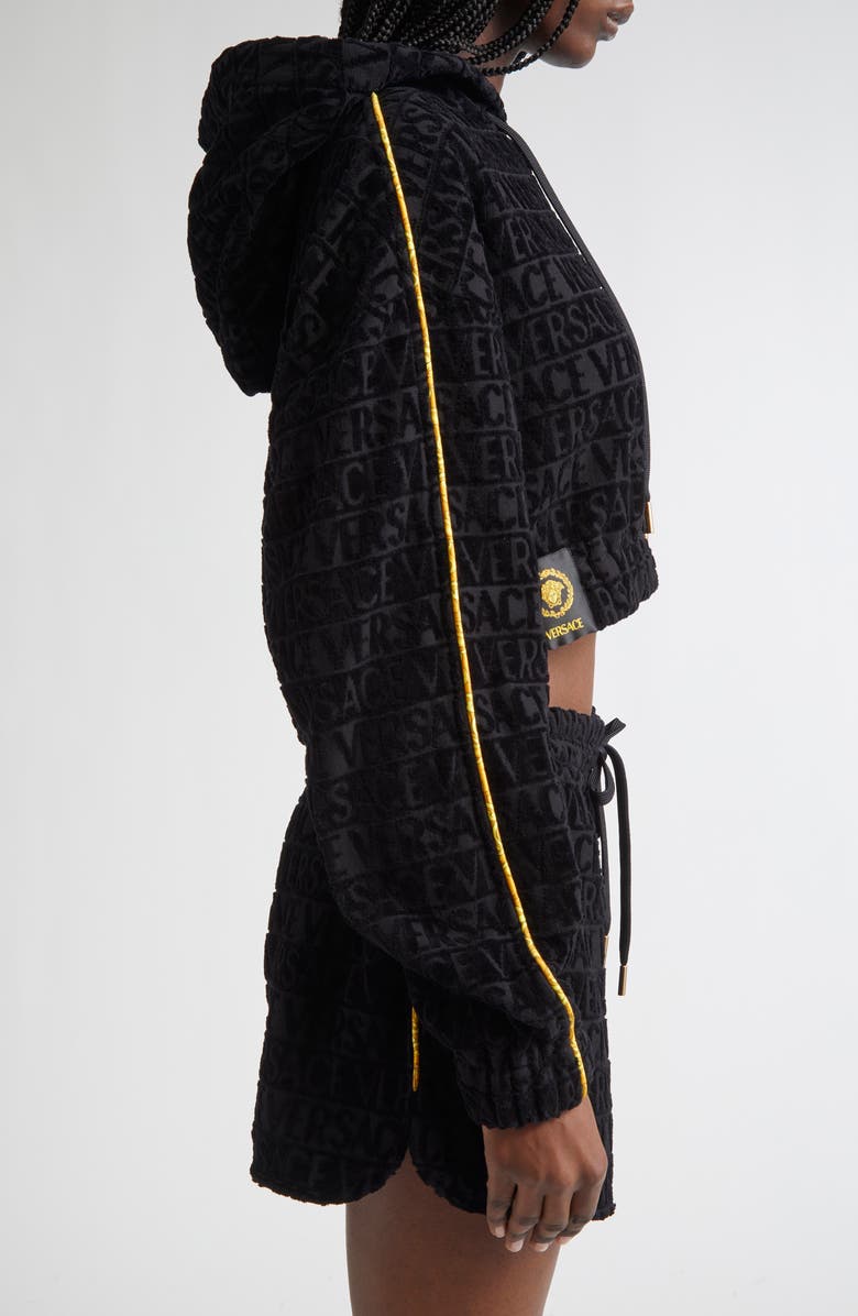Versace I Heart Baroque Crop Hoodie, Alternate, color, 