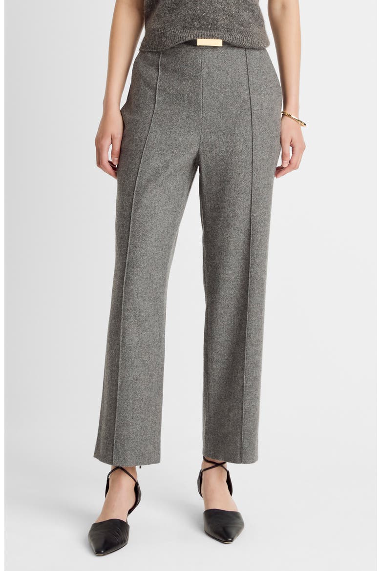 Wool Blend Easy Crop Pants, Main, color, MEDIUM HEATHER GREY