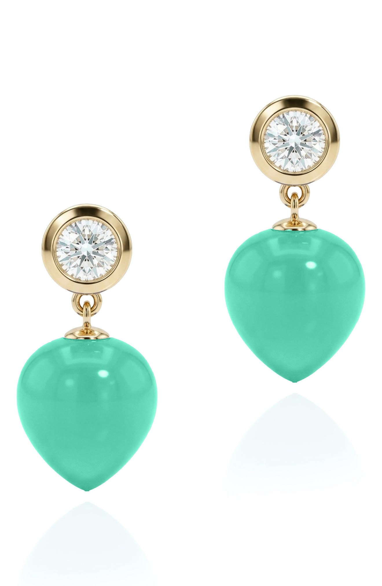 selected 18K YG/ CHRYSOPRASE