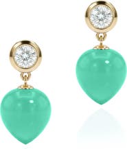 GOSHWARA Naughty 18k Gold Diamond & Rutilated Quartz Drop Earrings