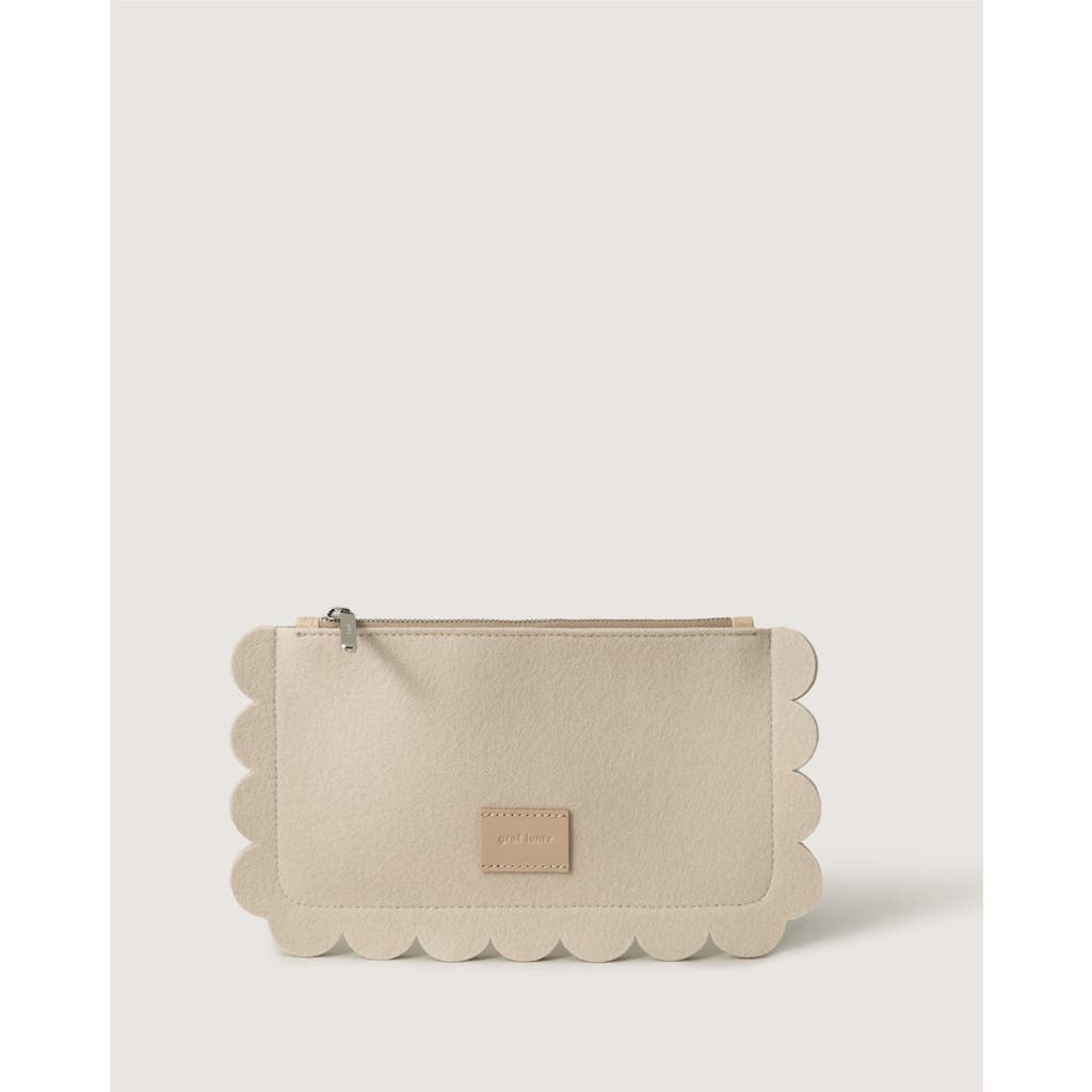 Graf & Lantz Graf Lantz Deco Edge Merino Wool Pouch In Feather