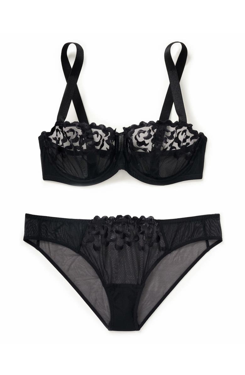 Adore Me Tiana Unlined Balconette Bra, Alternate, color, Black