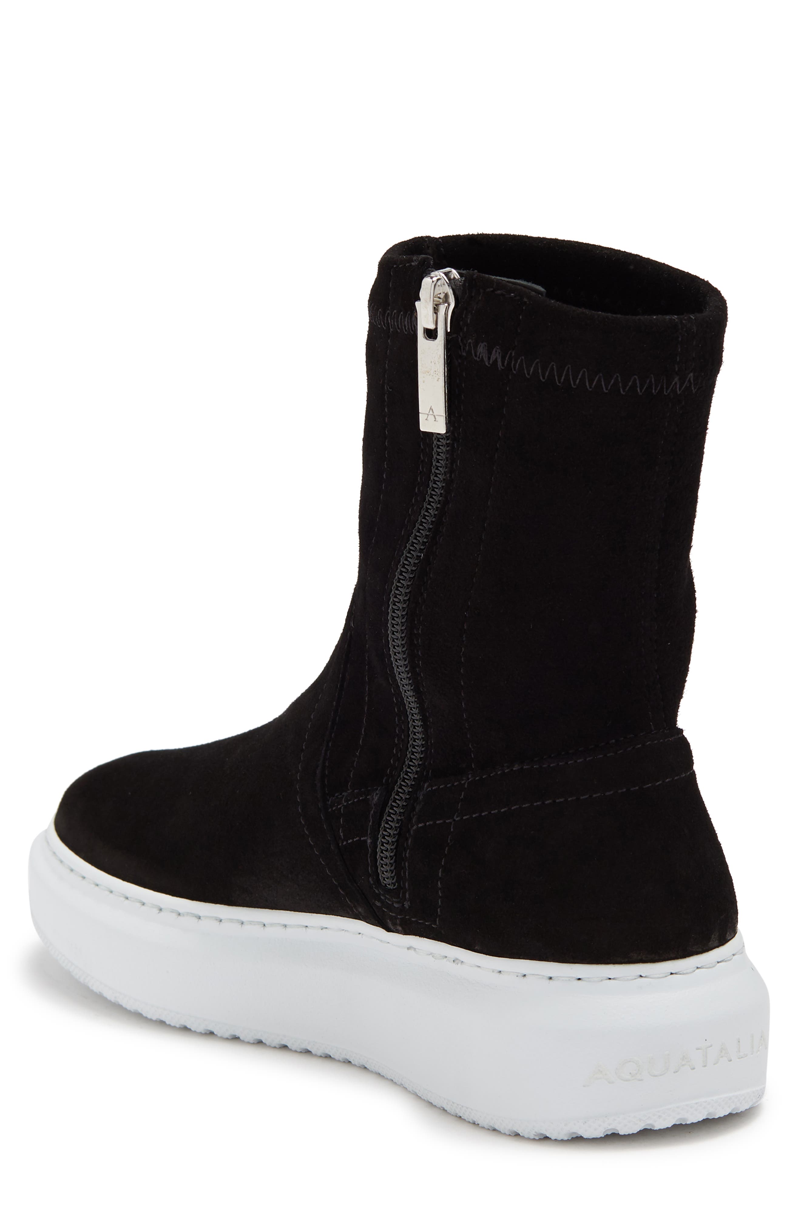 Aquatalia Laina Leather Sneaker Boot, Alternate, color, 