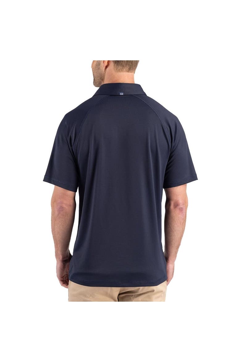 Men's Cutter & Buck Navy Navy Midshipmen Recycled Featherlight Stretch Sport Polo, Alternate, color, Navy