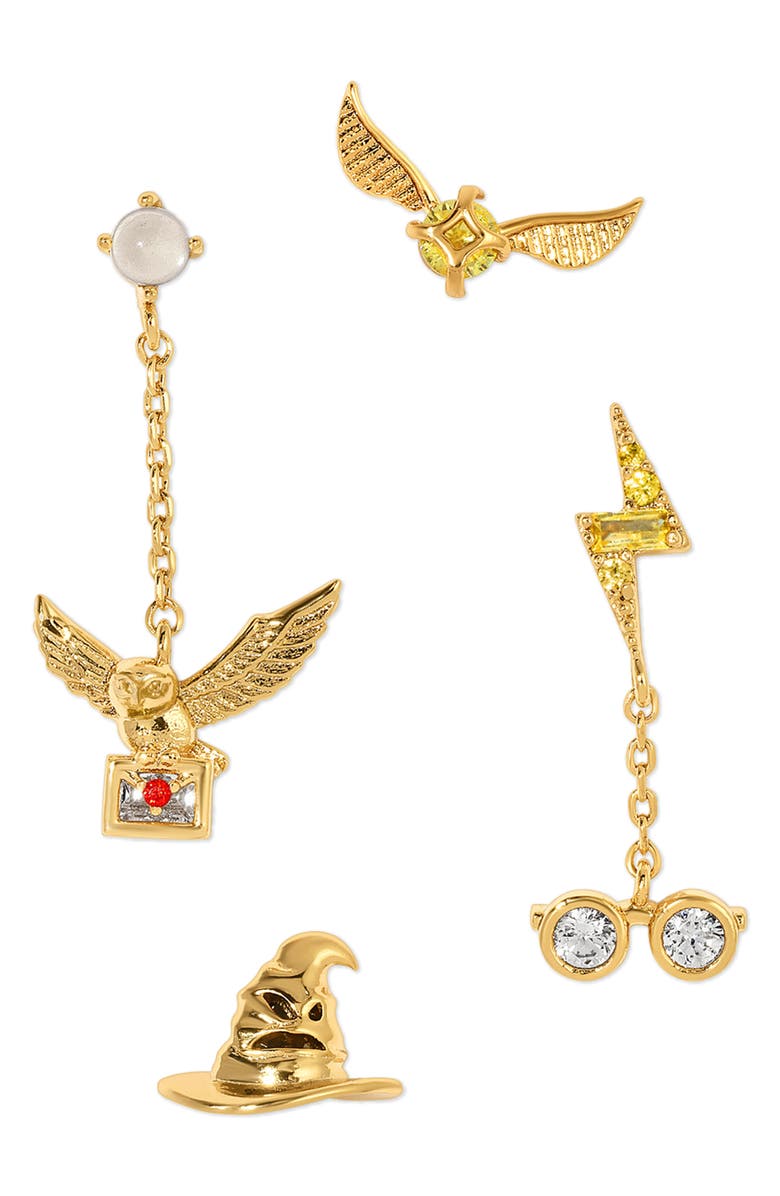 Girls Crew x Harry Potter<sup
™</sup
 Back to Hogwarts Earrings Set, Main, color, Gold