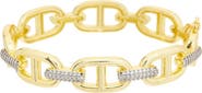 Juvell Pavé Cubic Zirconia Mariner Link Bangle Bracelet