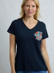 Weird Fish No Rain No Flowers Slub Pocket T-Shirt