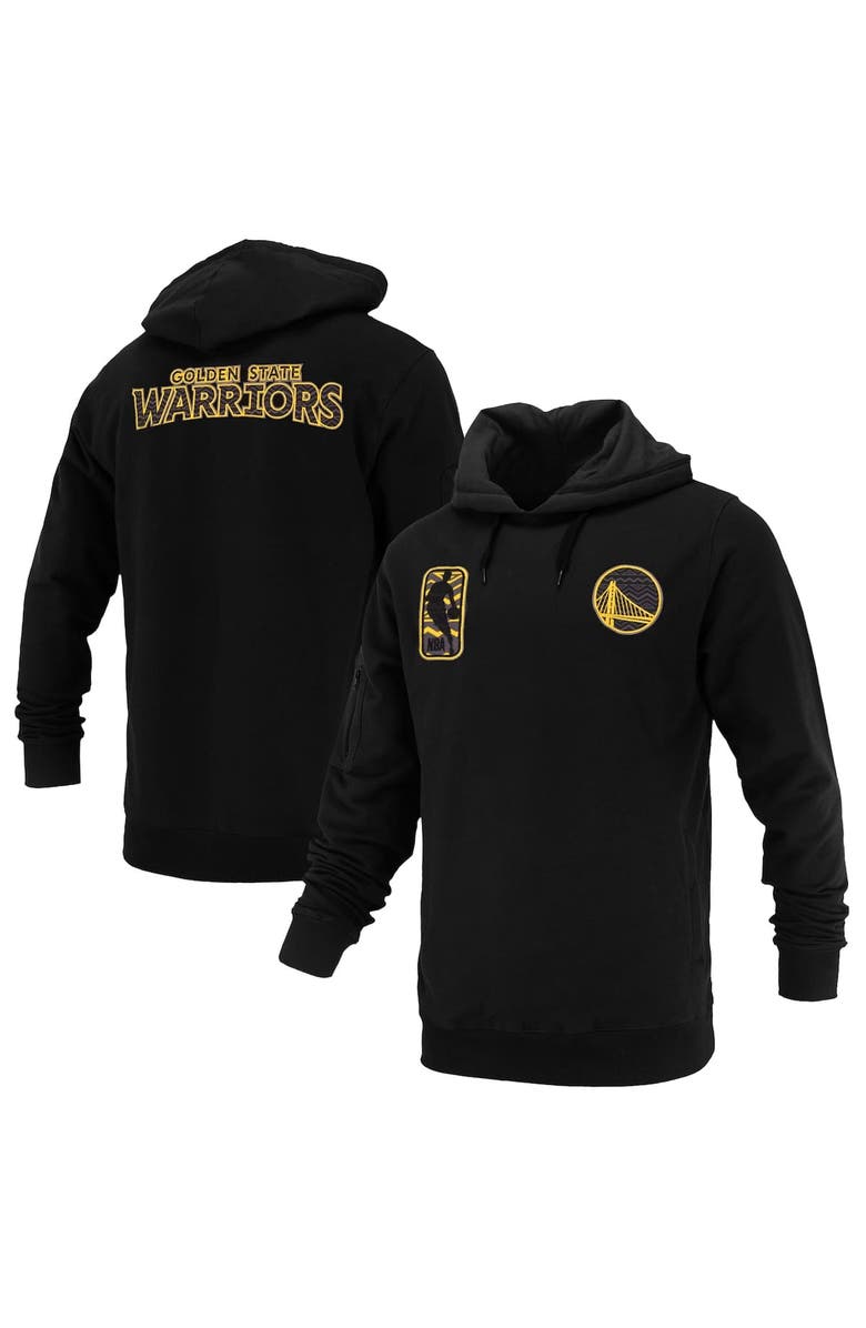 FISLL Unisex FISLL Black Golden State Warriors Logoman Shadow Collection Pullover Hoodie, Main, color, Black
