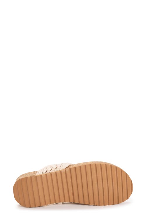 Muk Luks Pippen Platform Slide Sandal In Beige