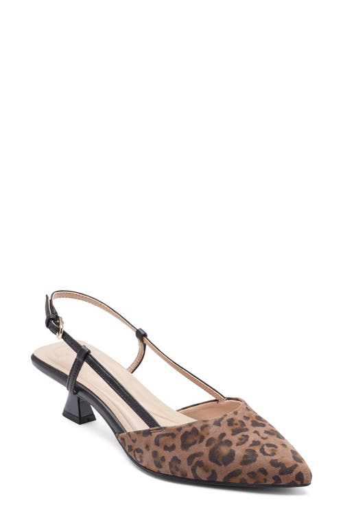 Easy Spirit Havana Slingback Pointed Toe Kitten Heel Pump In Multi