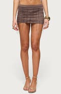 EDIKTED Cheryl Beaded Fringe Miniskirt
