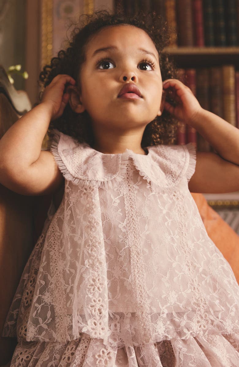 NEXT Kids' Embroidered Lace Top & Skirt Set, Alternate, color, Pink