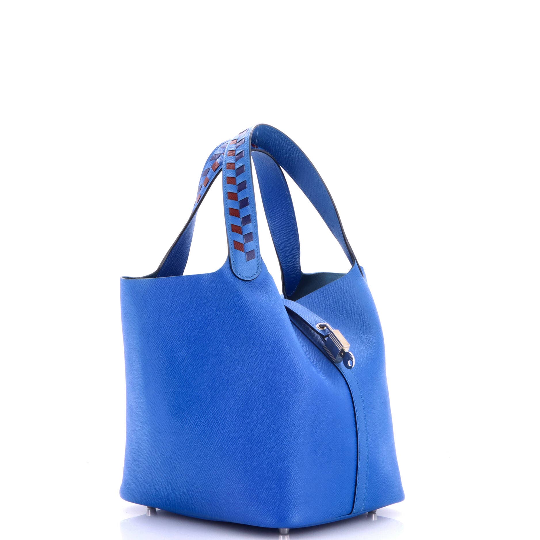 Picotin Lock Bag Tressage Epsom MM, Alternate, color, Blue