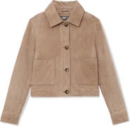 Reiss Sonny Suede Crop Jacket