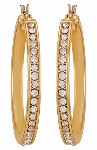 Vince Camuto Pavé Crystal Hoop Earrings