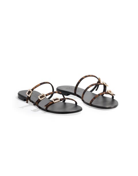 Eclipse Leather Flat Sandals