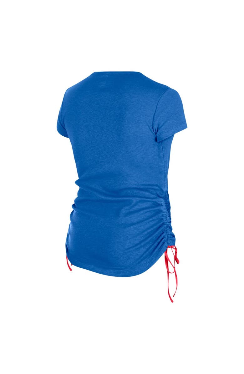 New Era Women's New Era Royal New York Giants Ruched Side T-Shirt, Alternate, color, Royal