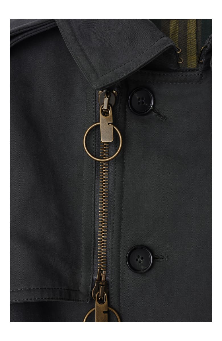 Burberry Long Cotton Nylon Trench Coat, Alternate, color, 