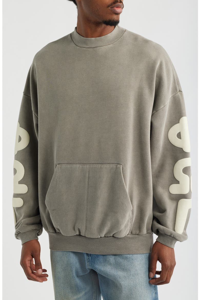 '90s Graphic Crewneck Sweatshirt, Main, color, WASHED SEAL
