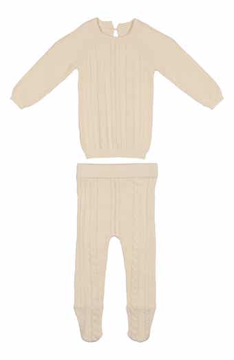 Cable Knit Cotton Top & Leggings Set