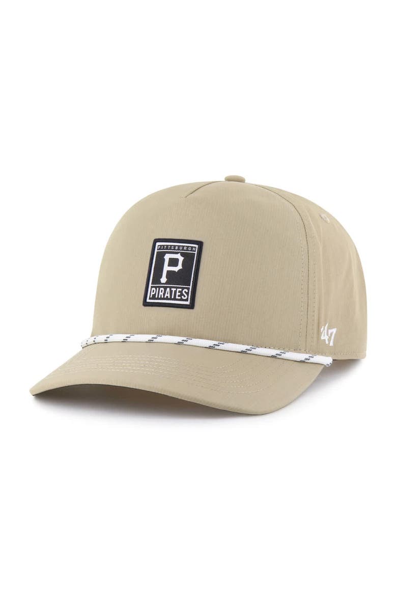 Men's '47 Khaki Pittsburgh Pirates Cozumel Hitch Adjustable Hat, Main, color, Khaki