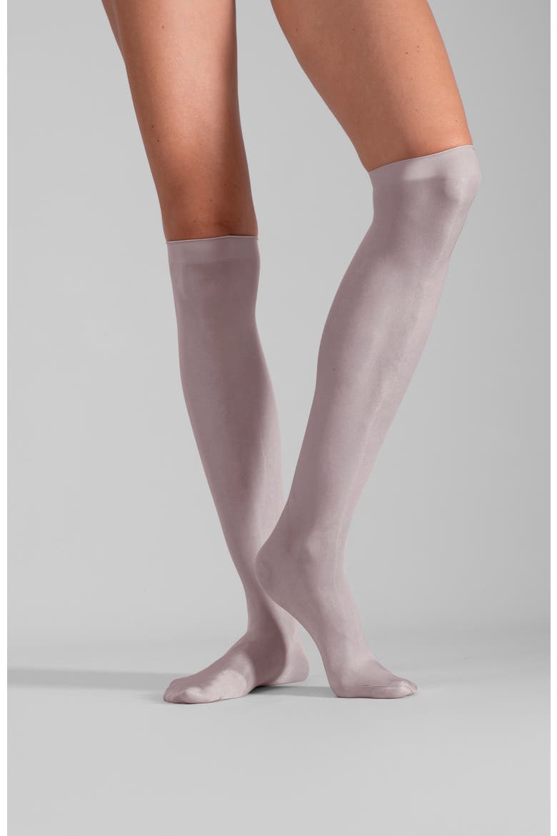 Colored Fashion Sheer Knee High Stockings for Women 2-Pair Pack, Alternate, color, GREY