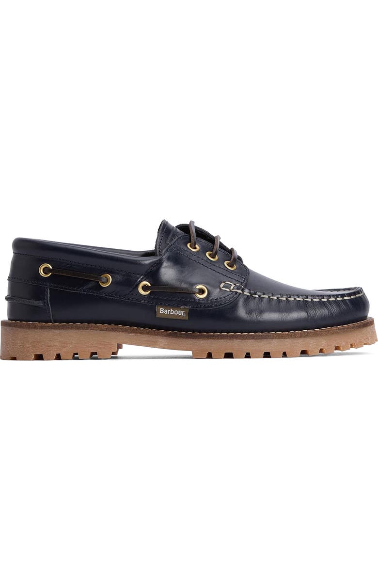 Barbour Deck Boat Shoe, Alternate, color, Navy