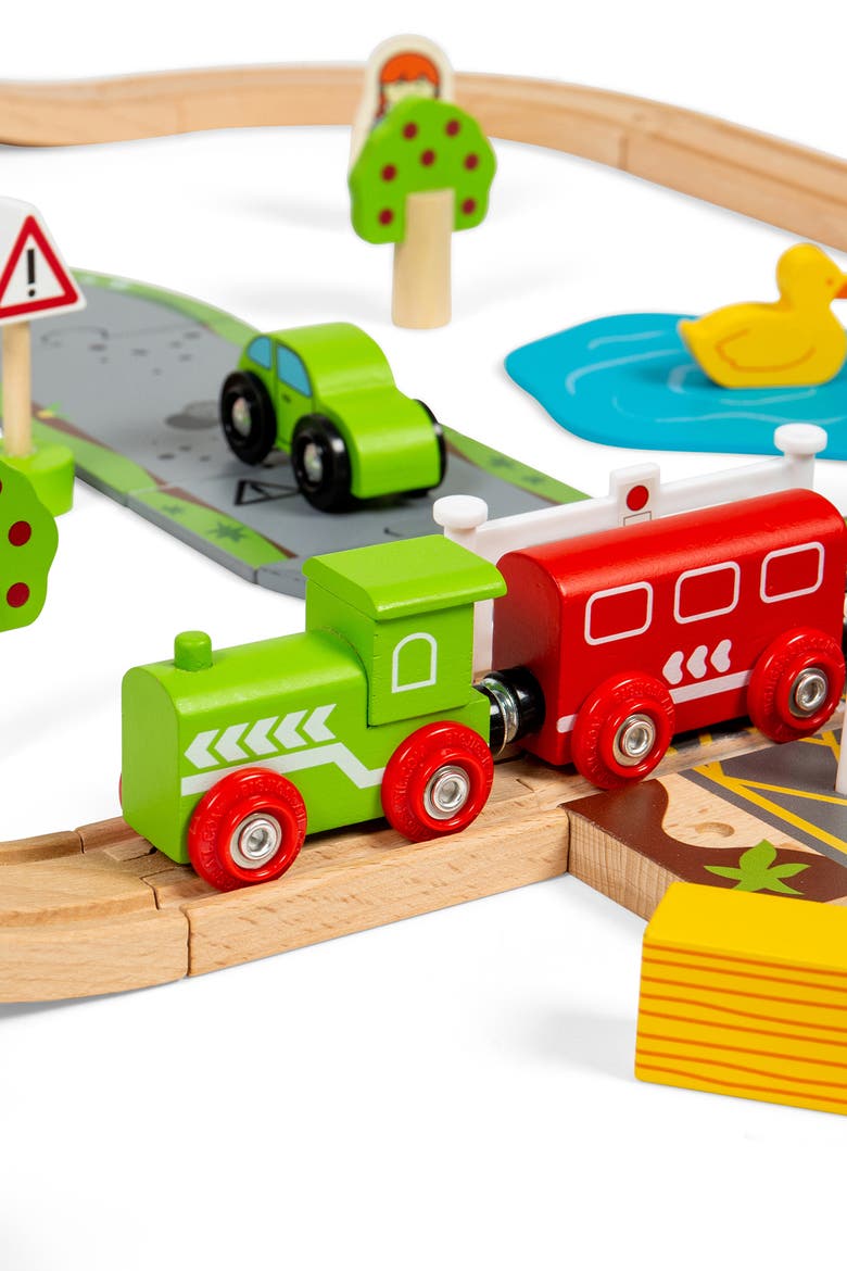 Road & Rail Train Set, Alternate, color, Brown