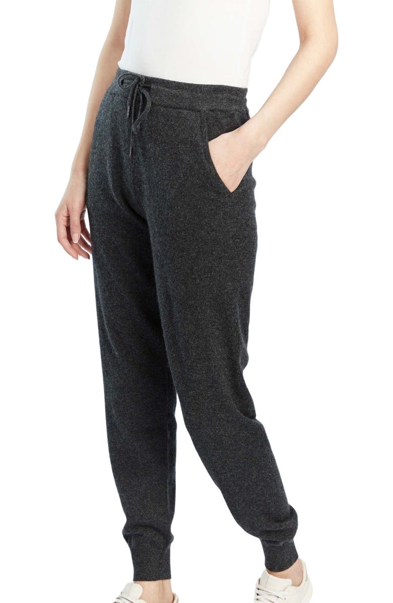 GOBI Mongolian Cashmere Cuffed Cashmere Jogger, Alternate, color, Charcoal