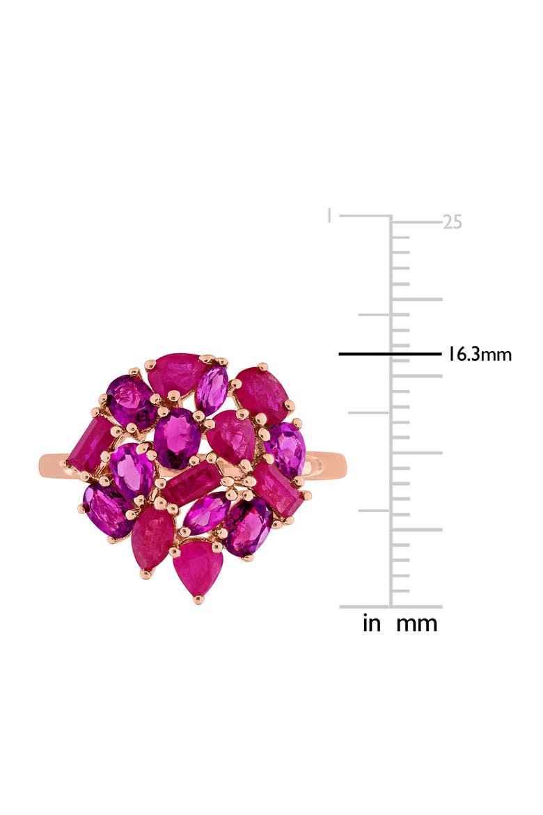 Multi-Shaped Ruby Statement Ring, Alternate, color, RED