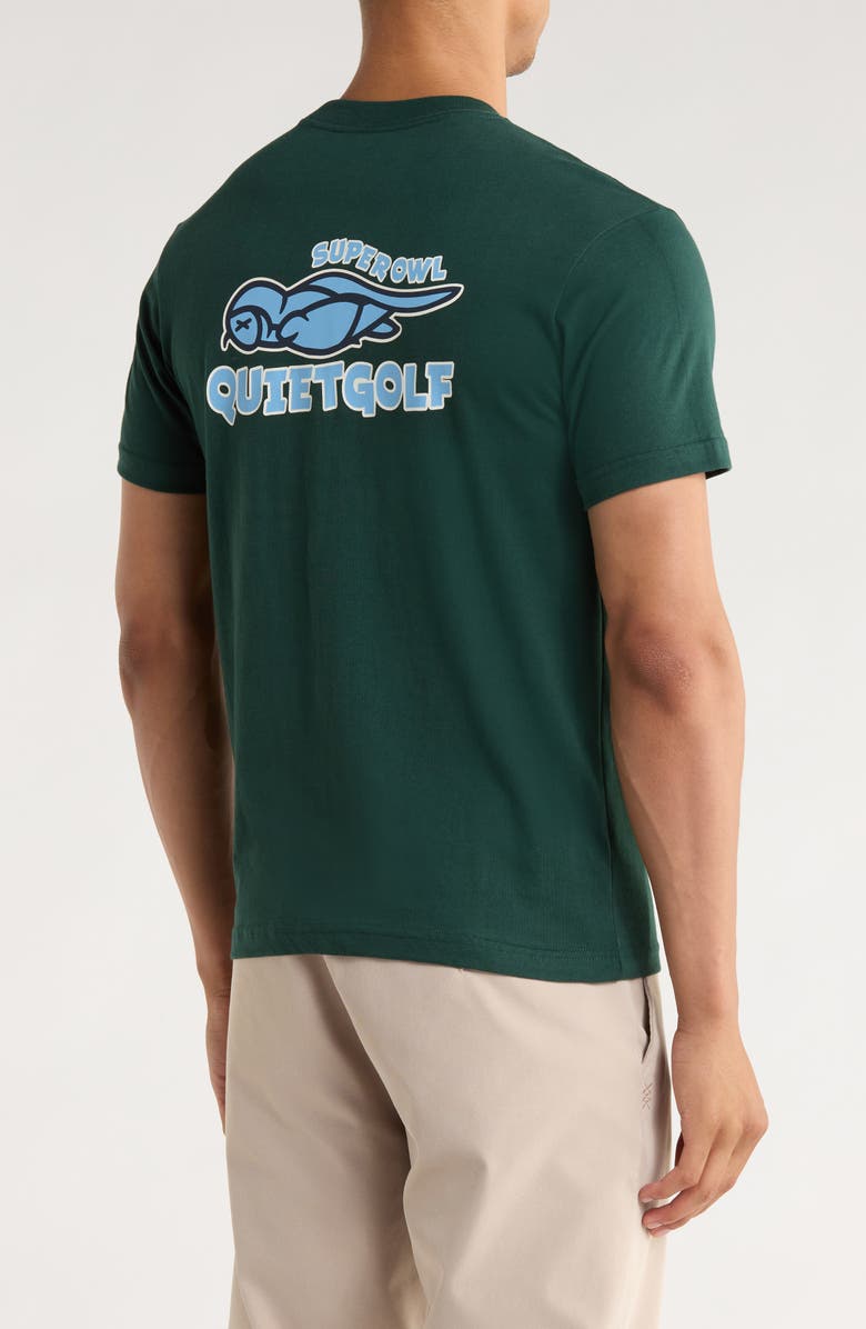 Quiet Golf Super Owl Crewneck T-Shirt, Alternate, color, Forest