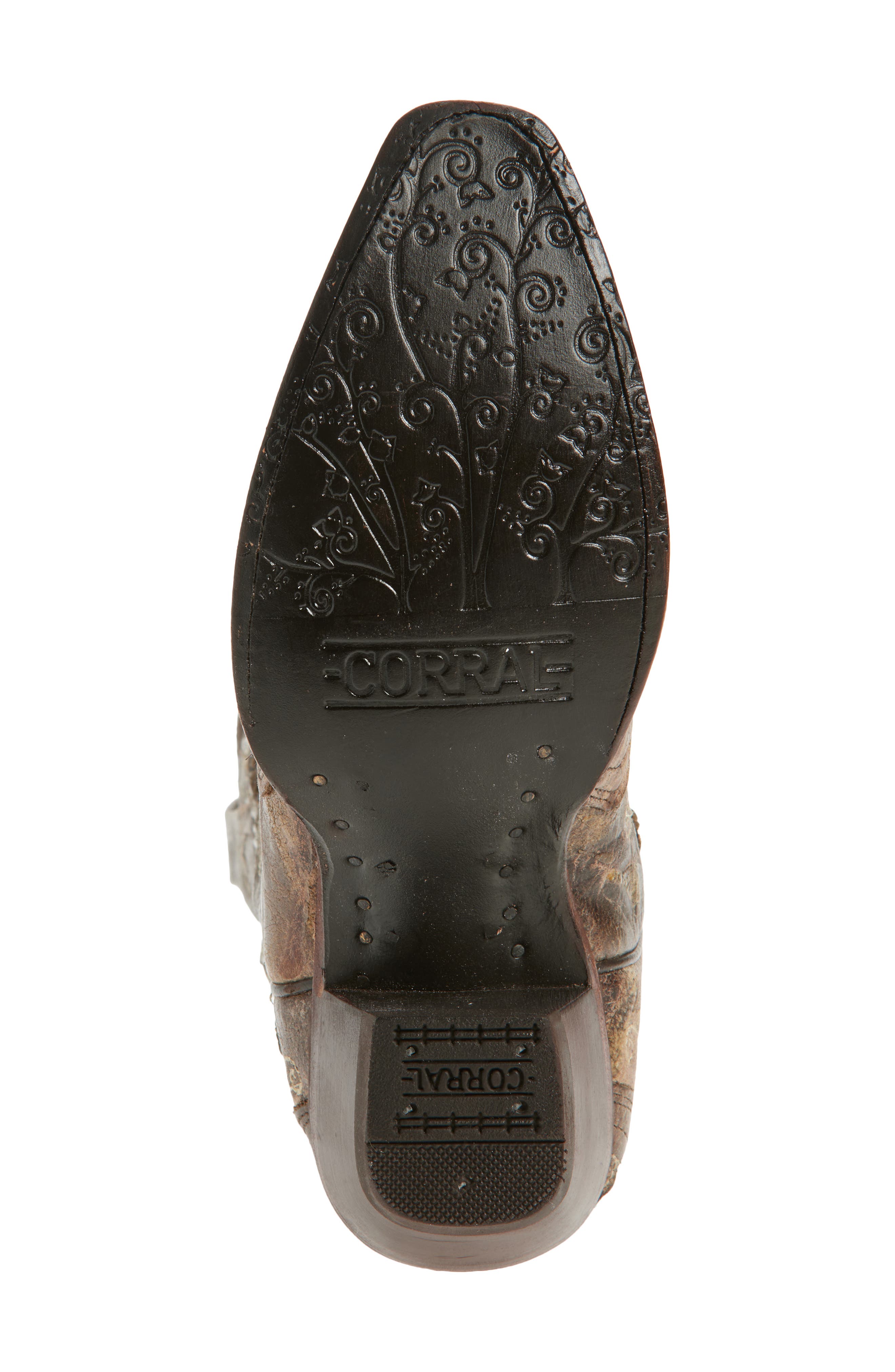 CORRAL Sequin Mid Calf Western Boot, Alternate, color, Brown