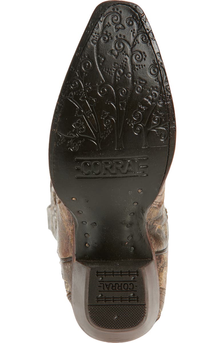 CORRAL Sequin Mid Calf Western Boot, Alternate, color, Brown