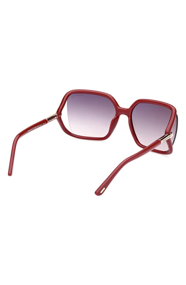 TOM FORD Solange-02 60mm Butterfly Sunglasses, Alternate, color, Fuchsia / Gradient Smoke