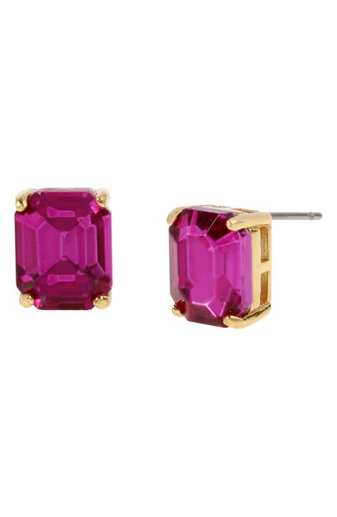 Square Crystal Stud Earrings
