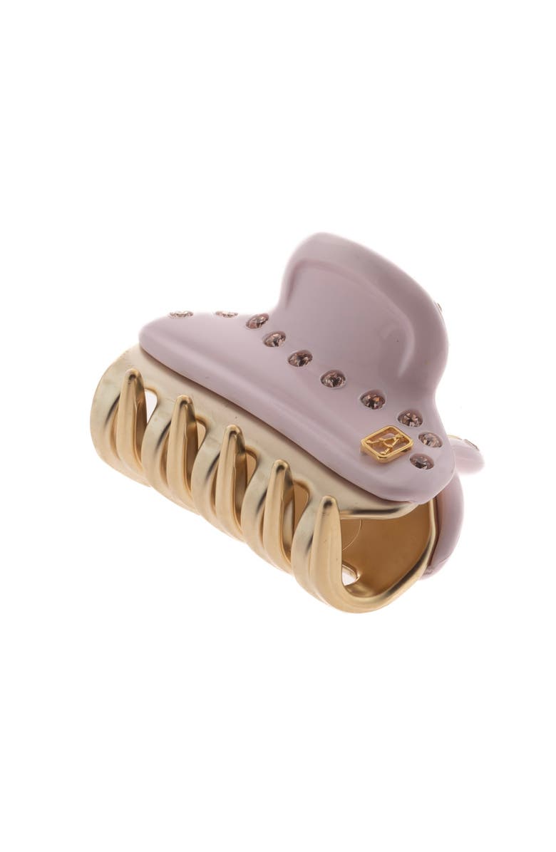 Alexandre de Paris Vendome Small Rose Crystal Hair Claw Clip, Alternate, color, Pink