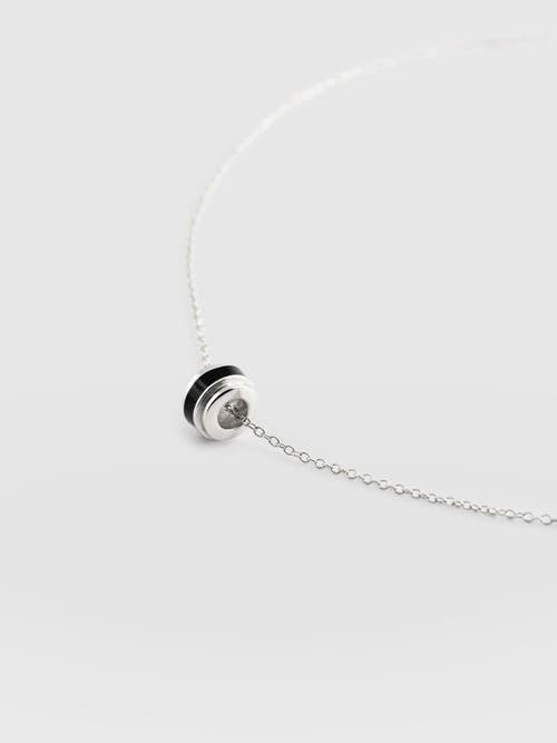 Saint + Sofia Enamel Stripe Charm Necklace In Multi