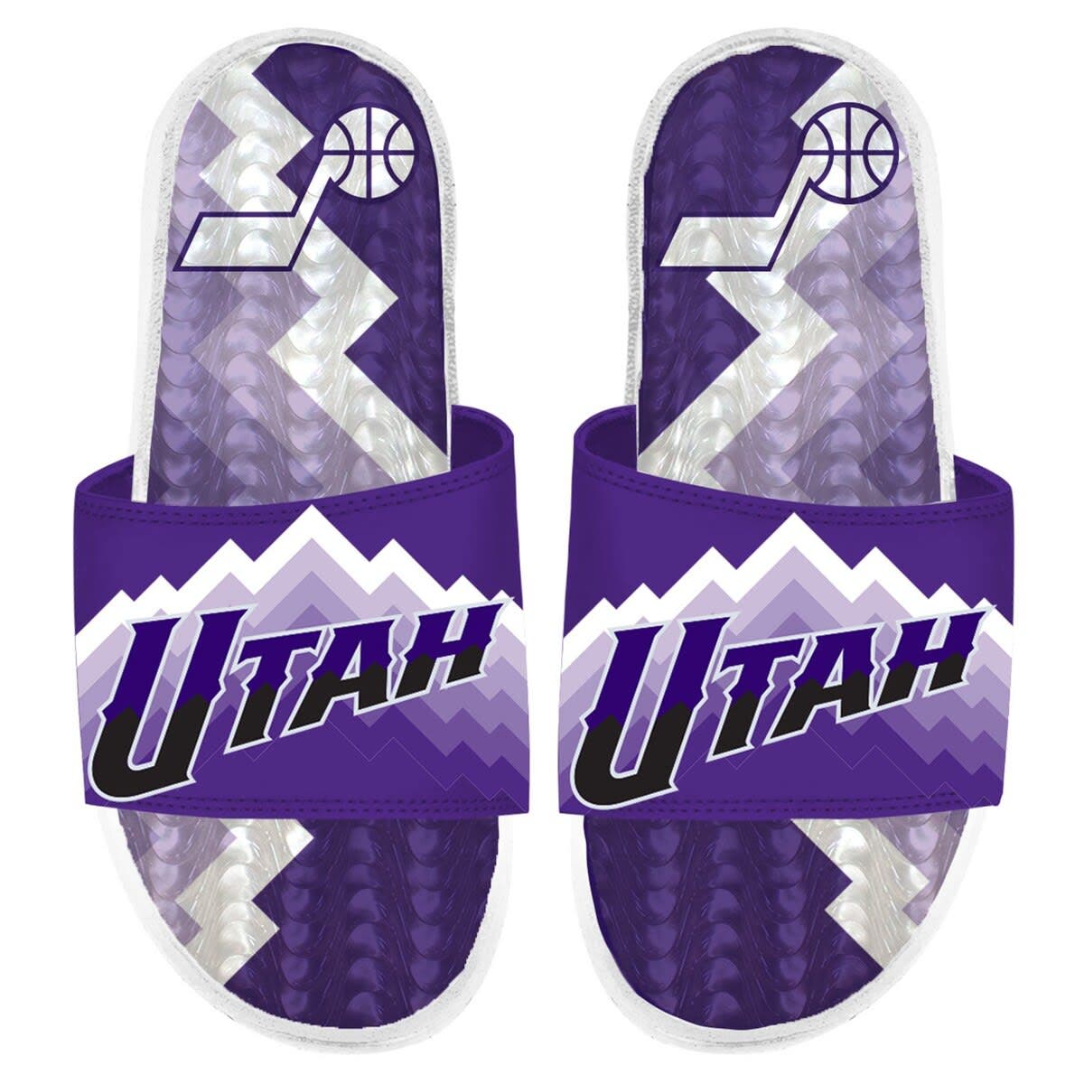 ISLIDE Men's ISlide  White Utah Jazz 2023/24 City Edition Gel Slide Sandals, Alternate, color, 