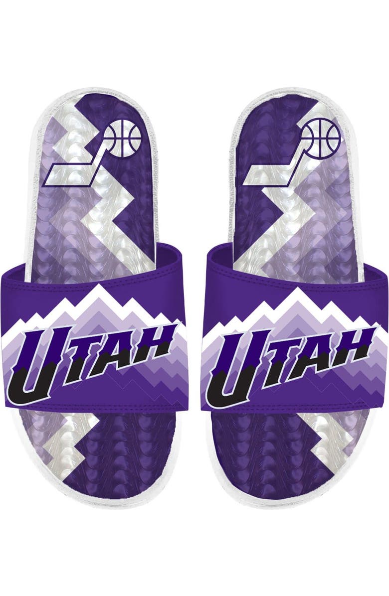 ISLIDE Men's ISlide White Utah Jazz 2023/24 City Edition Gel Slide Sandals, Alternate, color,