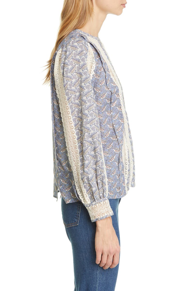 La Vie Rebecca Taylor Woodblock Lace Top, Alternate, color,