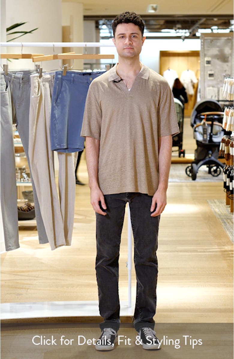 Linen Johnny Collar Polo, sales video thumbnail