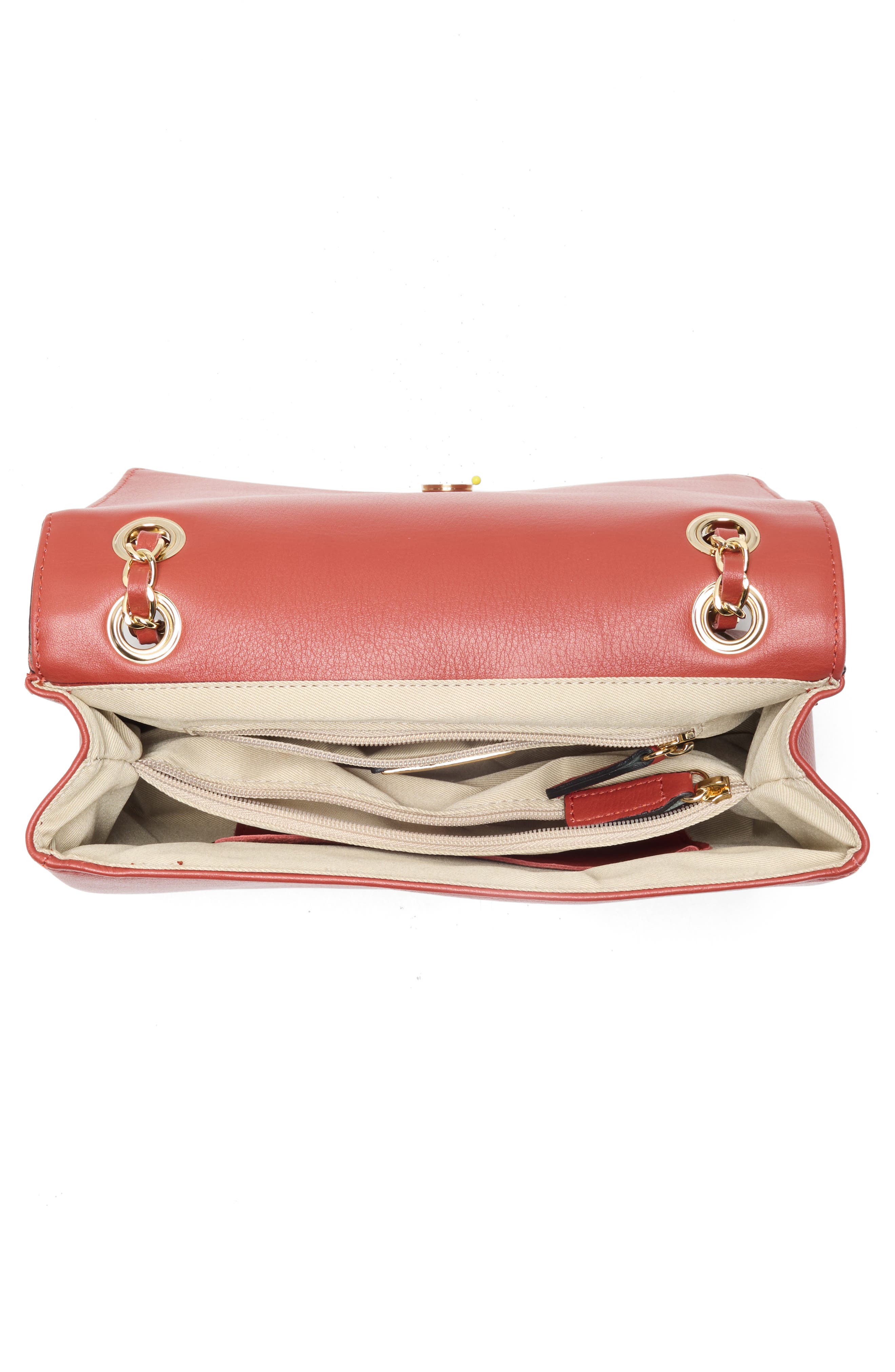 VALENTINO BY MARIO VALENTINO Auror Diamond Quilt Shoulder Bag, Alternate, color, Rust