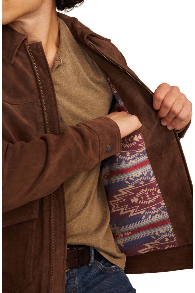 Suede Ranch Jacket, Alternate, color, BISON