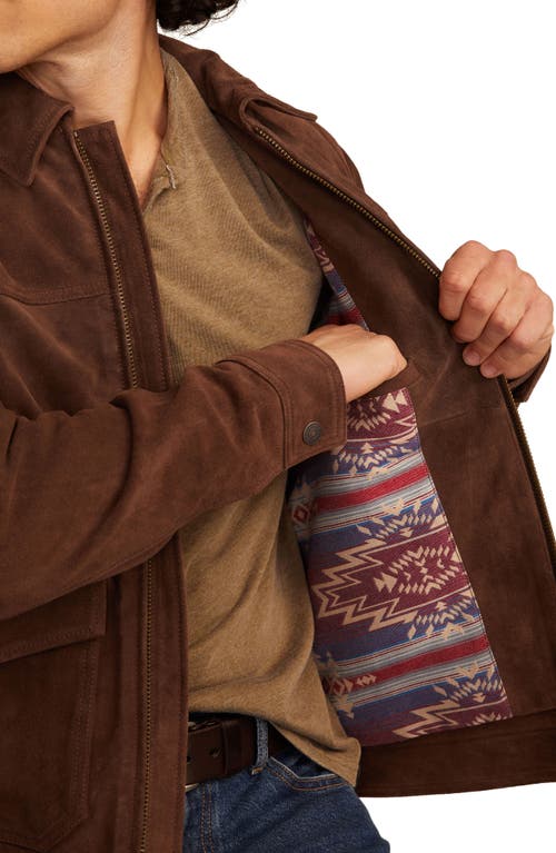 Lucky Brand Suede Ranch Jacket In Brown