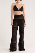 Elan Crochet Wide Leg Cover-Up Pants